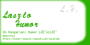 laszlo humor business card